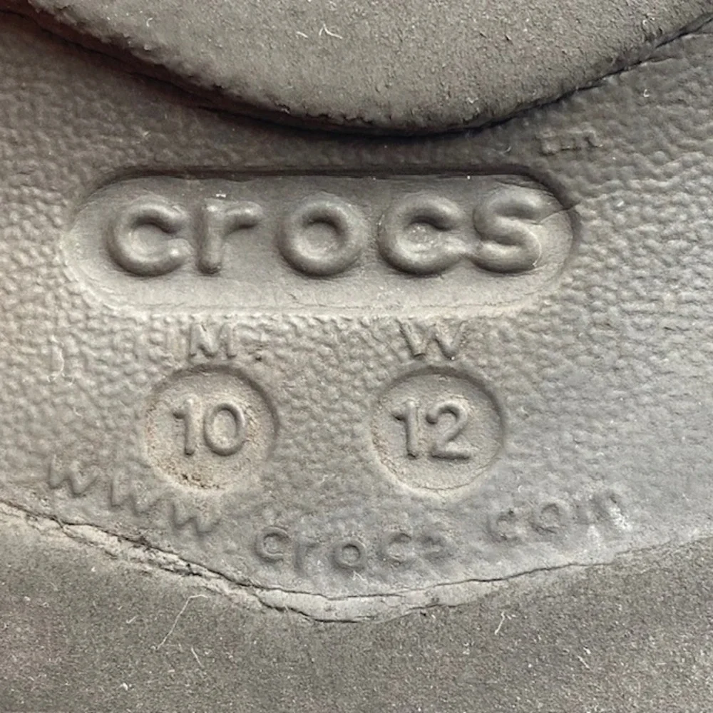 Crocs Classic All-Terrain Clog Sandals Mens 10 Women 12 Black Rugged Hiking Gorp